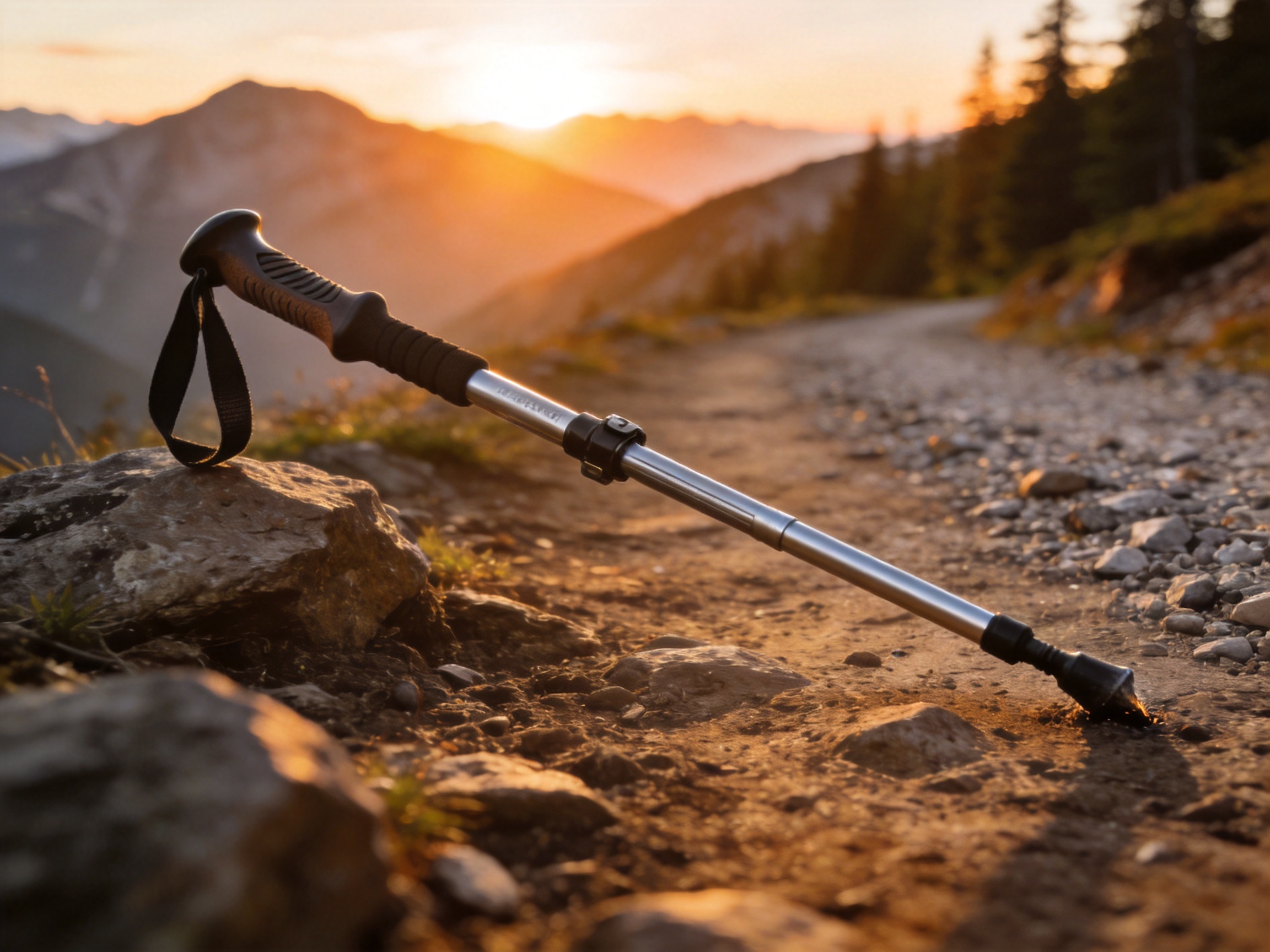 Ultralight Shock-Absorbing Aluminum Trekking Pole for Long-Distance Hiking and Mountain Travel