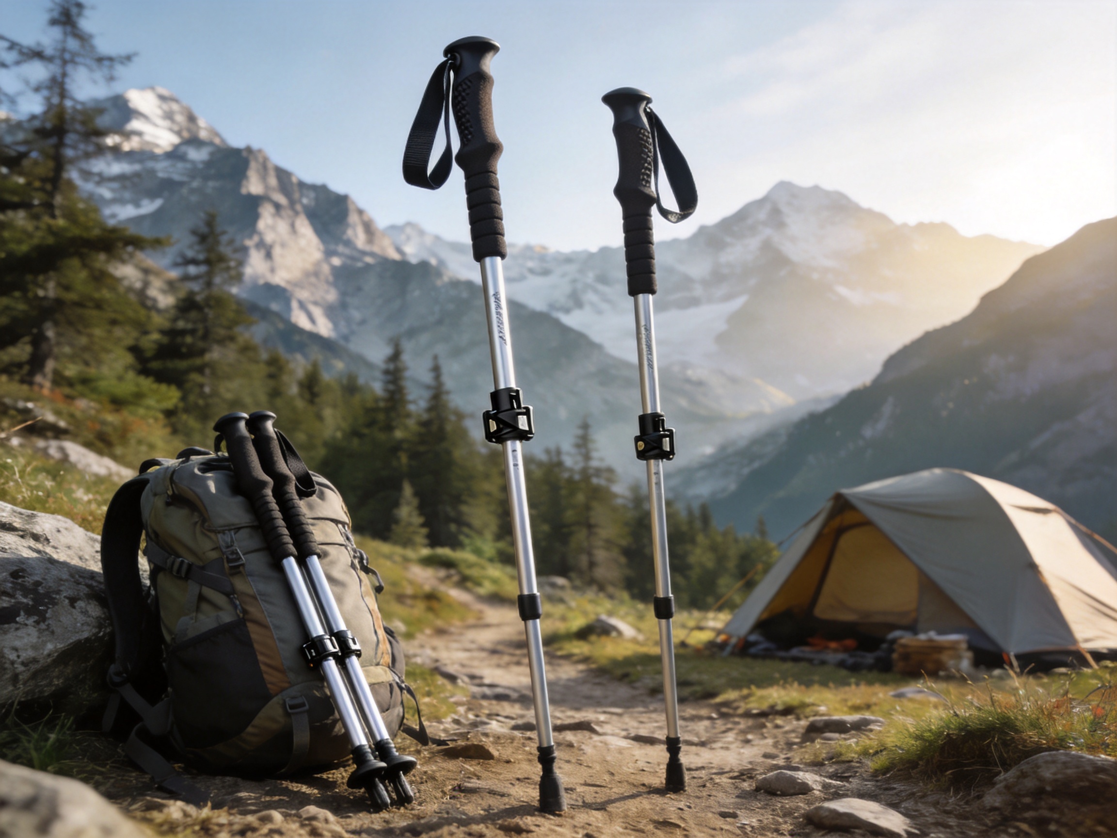 Retractable External-Lock Trekking Poles for Reliable Mountain Travel