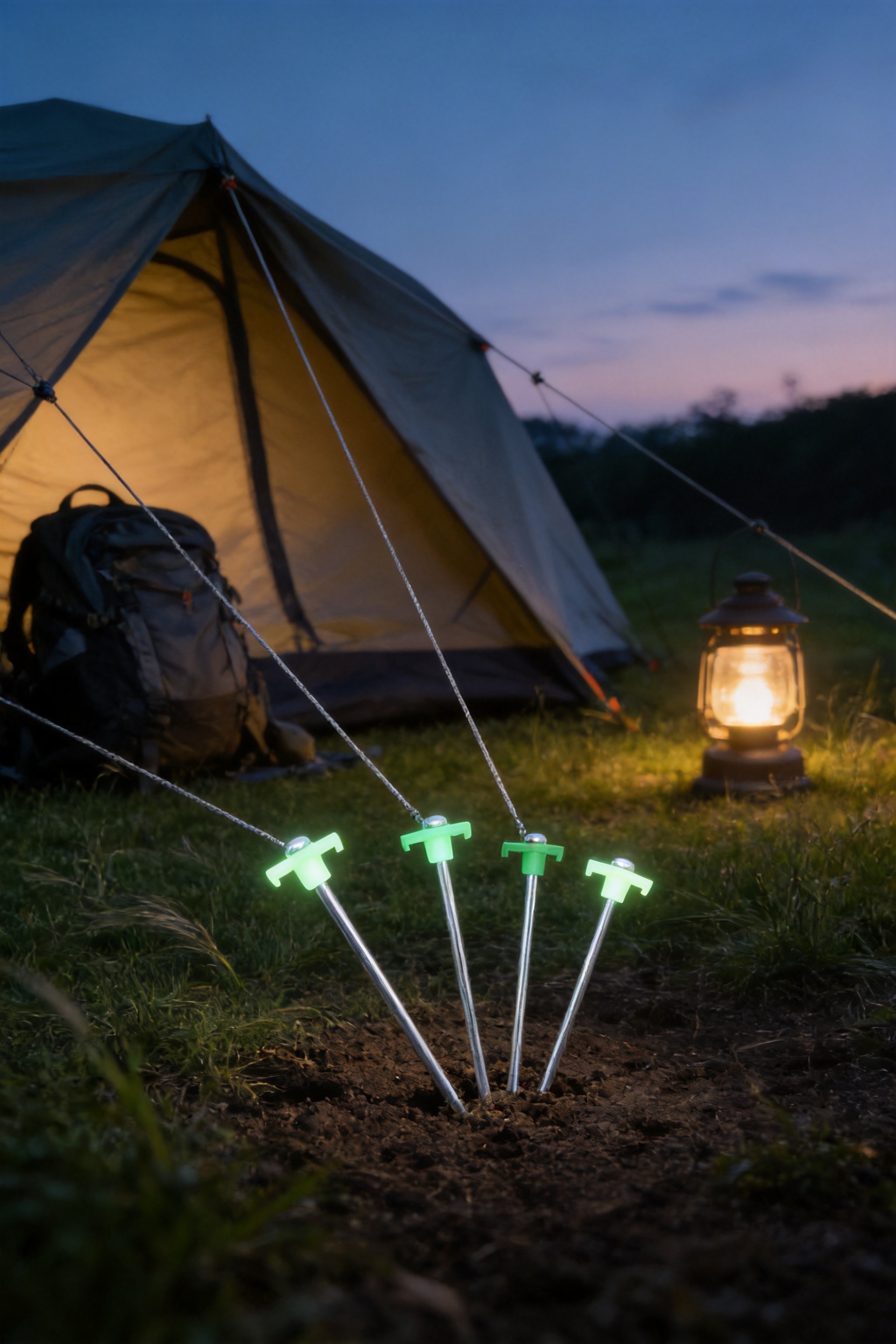 25cm Windproof Steel Tent Stakes for Secure Camping, Beach Tarps, and Outdoor Shelters