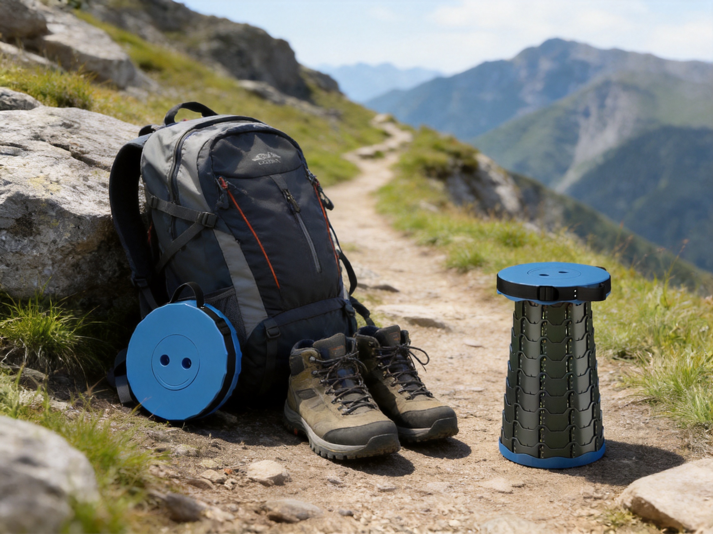 Portable Folding Extendable Stool for Hiking, Camping, Fishing, and Everyday Outdoor Rest
