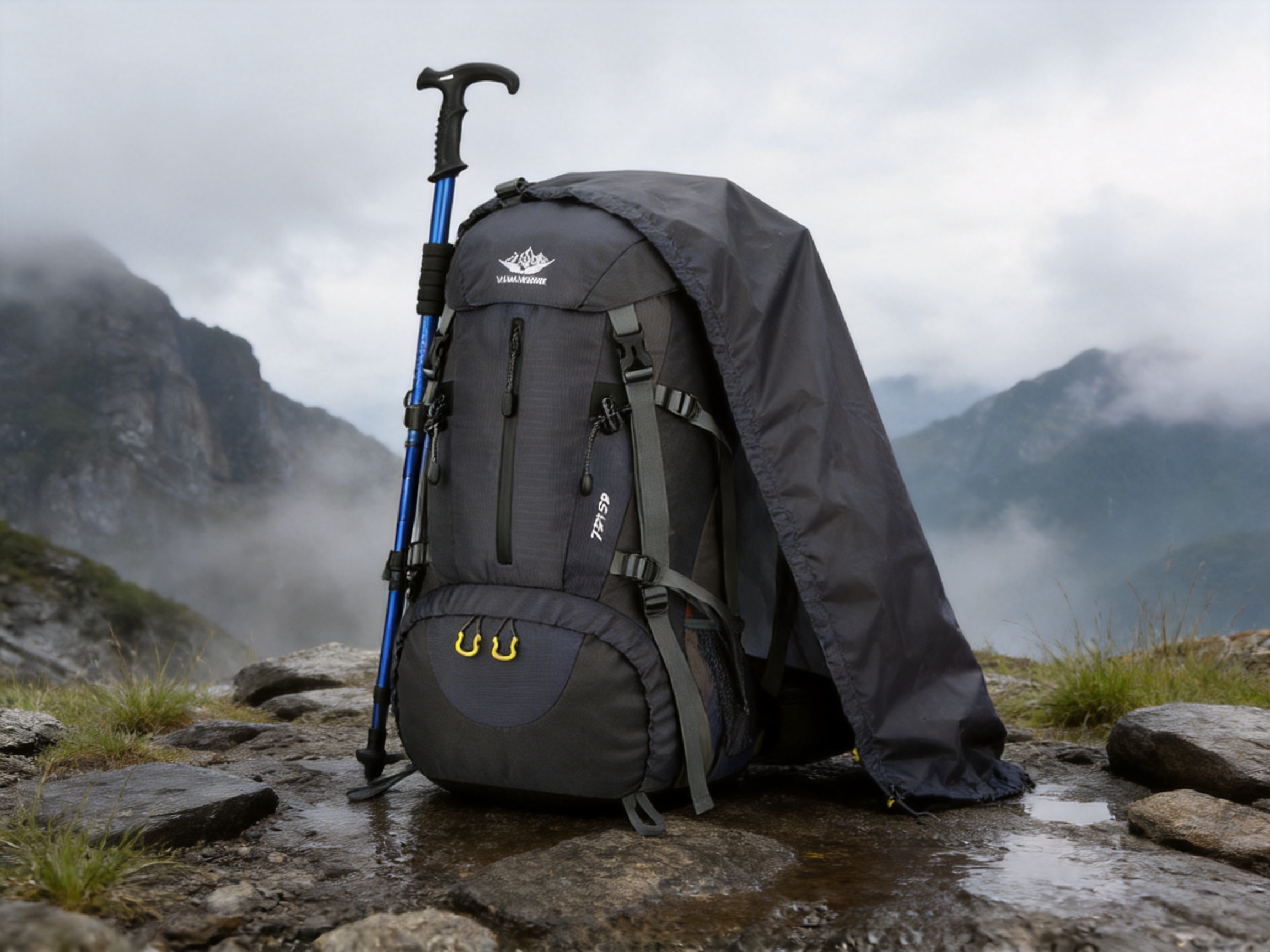 Large-Capacity Nylon Mountaineering Backpack for Multi-Day Outdoor Use