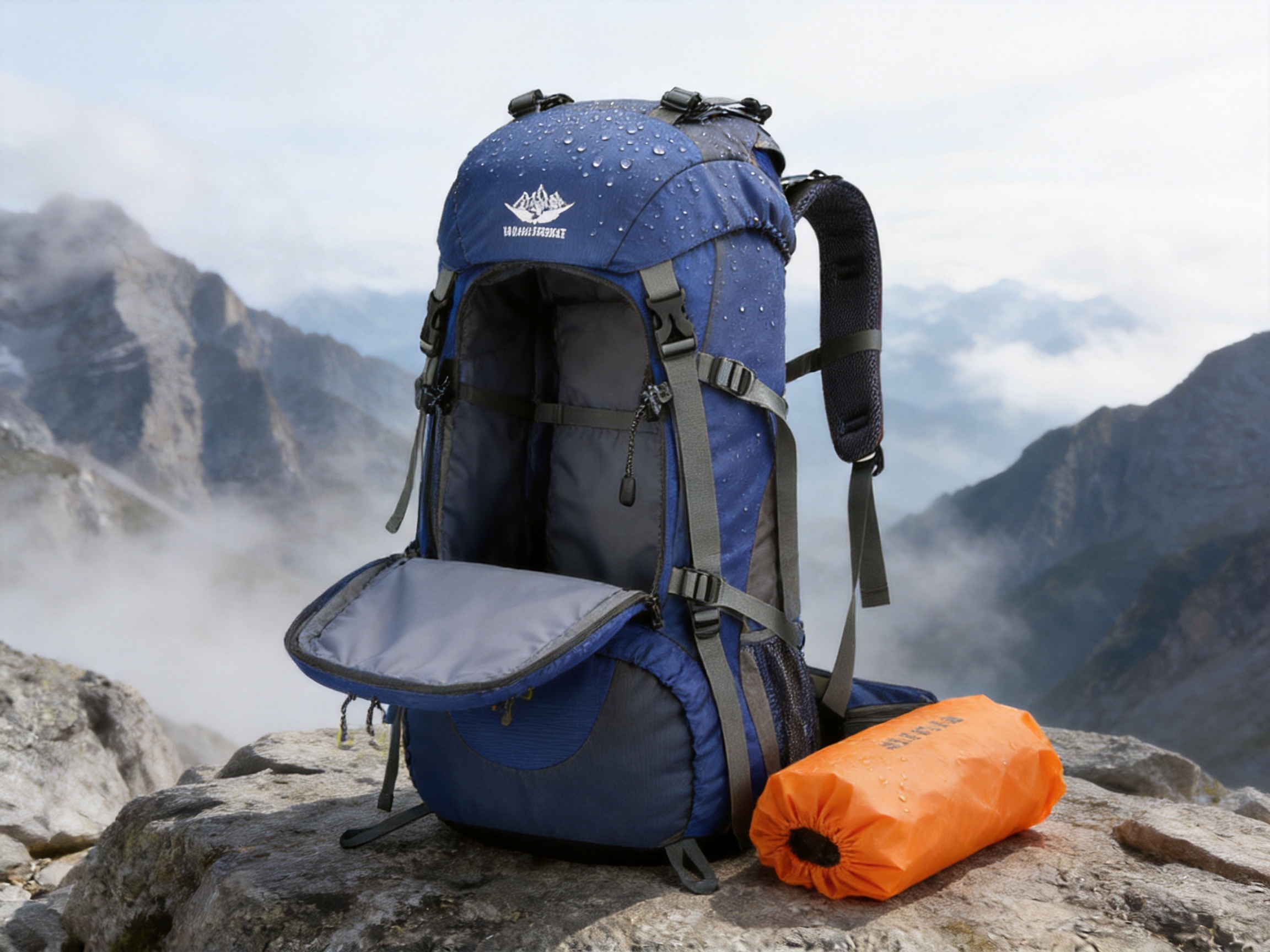 Large-Capacity Nylon Professional Mountaineering Backpack for Multi-Day Terrain