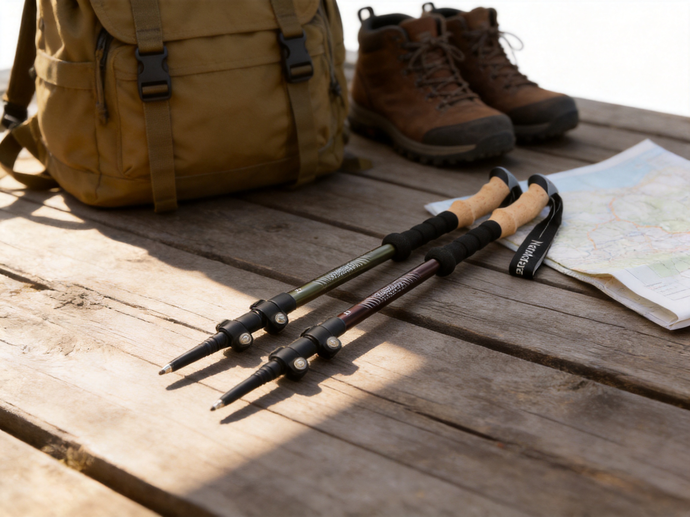 Retractable External Locking Trekking Poles for Reliable Mountain Travel