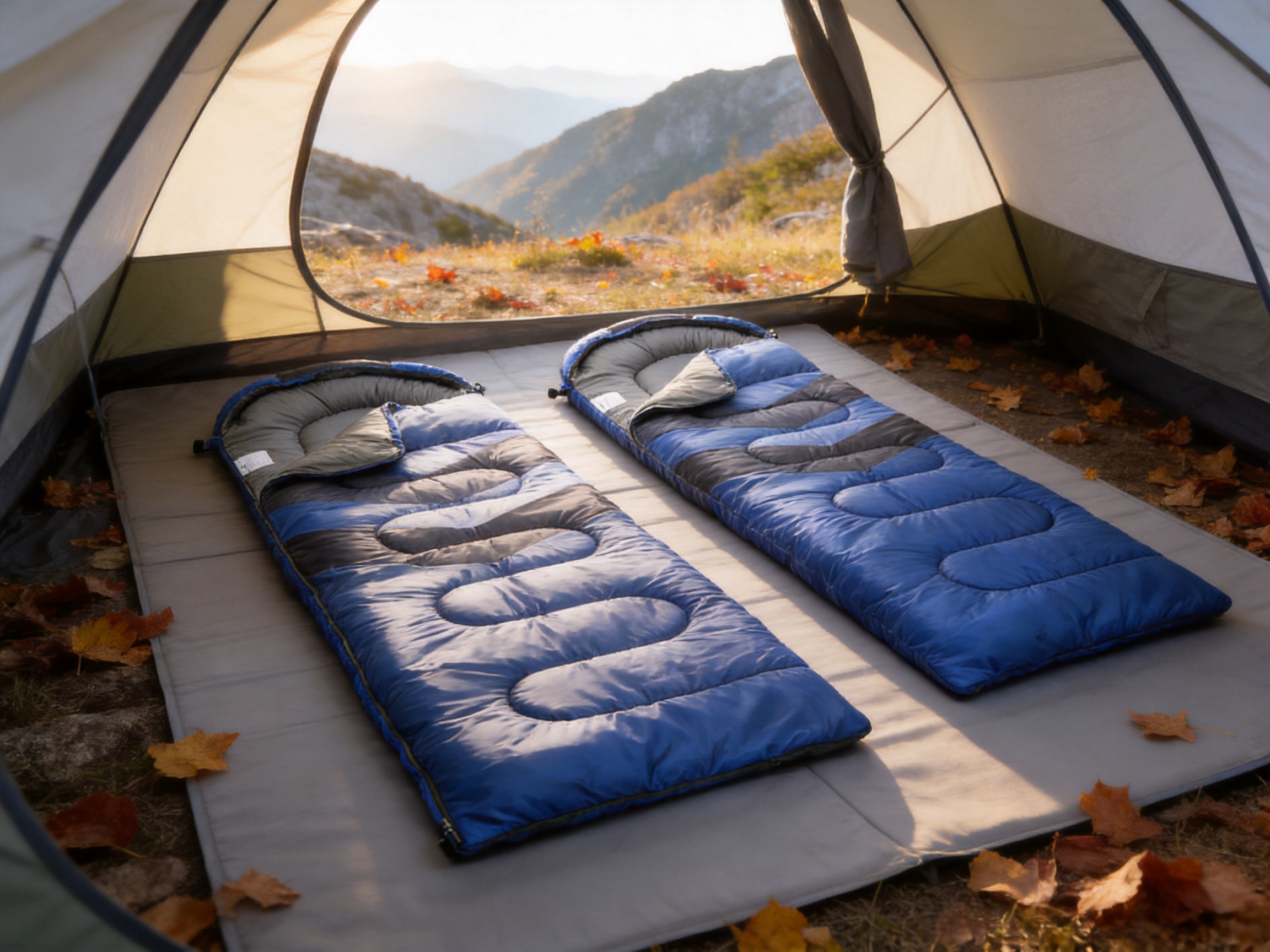 Envelope-Style Sleeping Bag for Cold-Season Camping, Travel, and Outdoor Rest