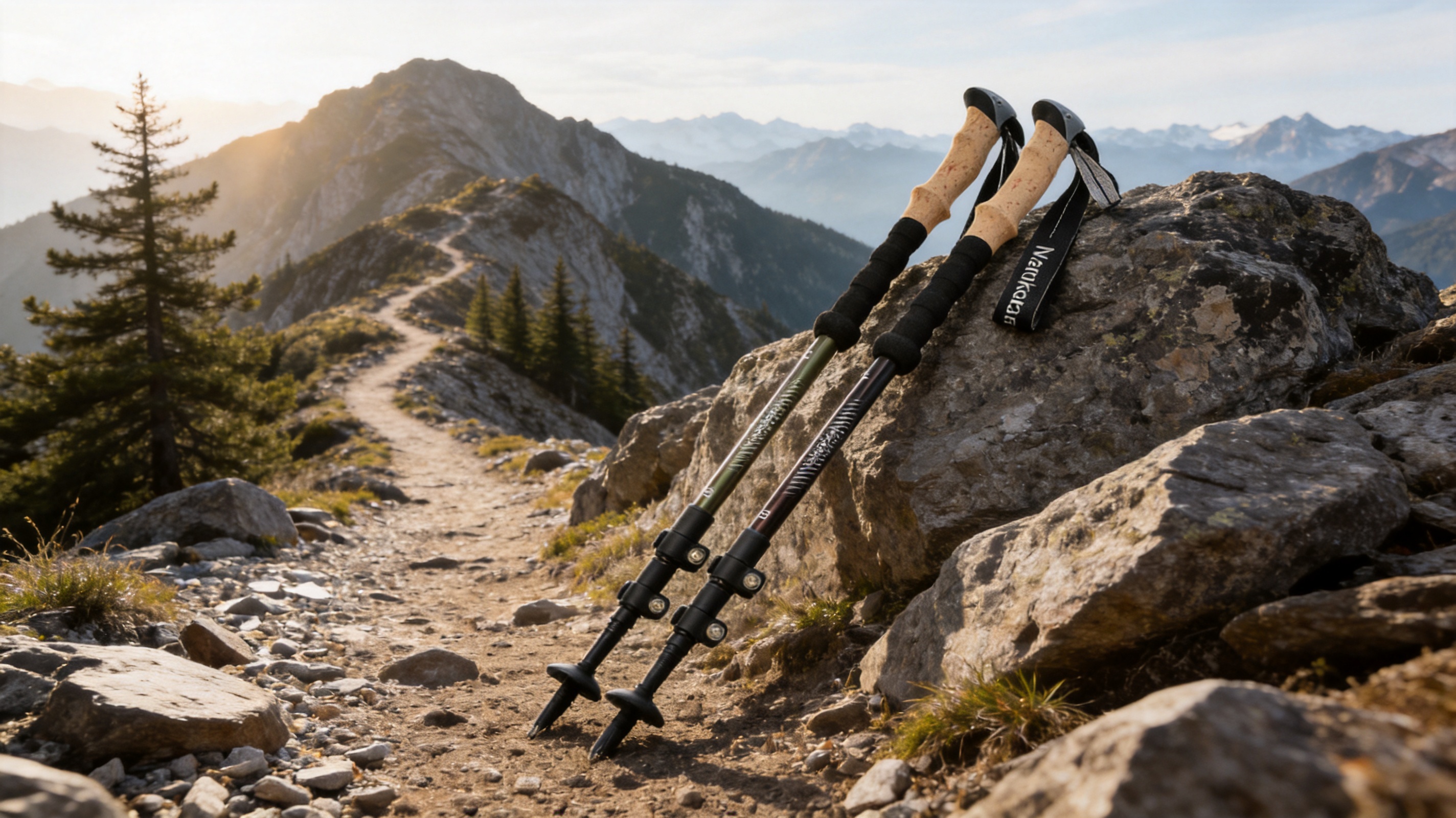 Retractable External Locking Hiking Poles for Stable Mountain Travel